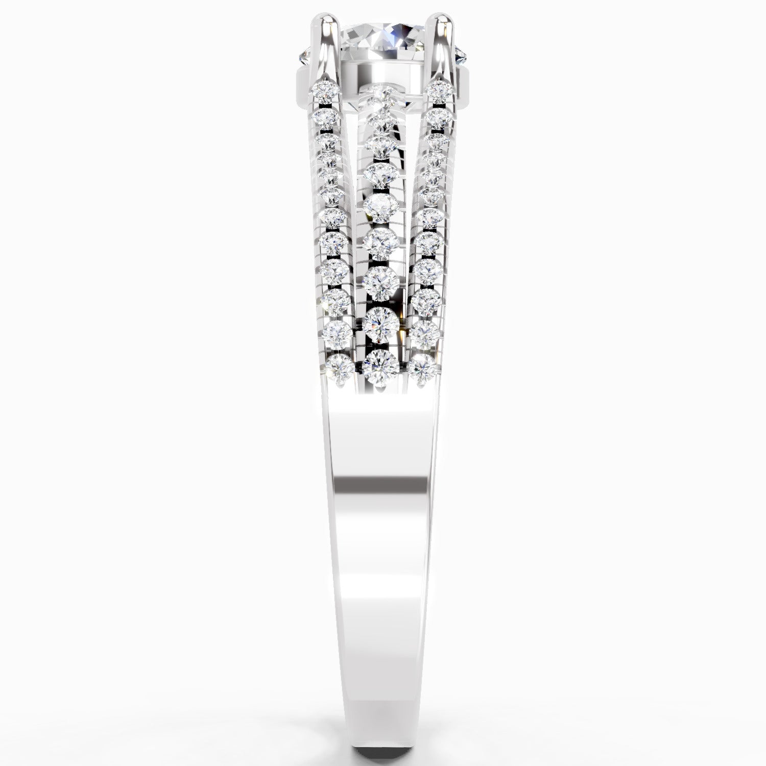 1.15 Carat Round Split Shank Ring