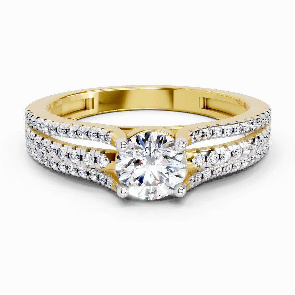 1.15 Carat Round Split Shank Ring