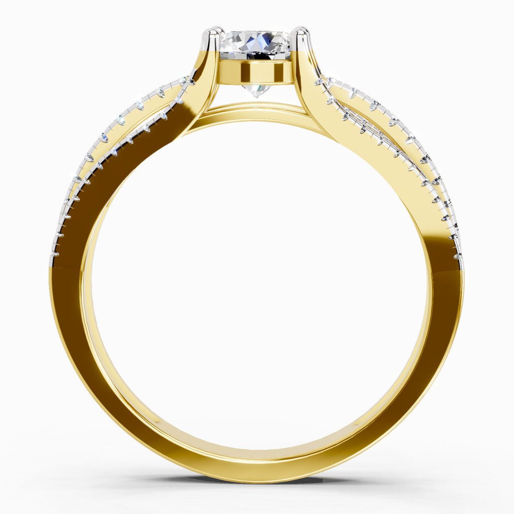 1.15 Carat Round Split Shank Ring