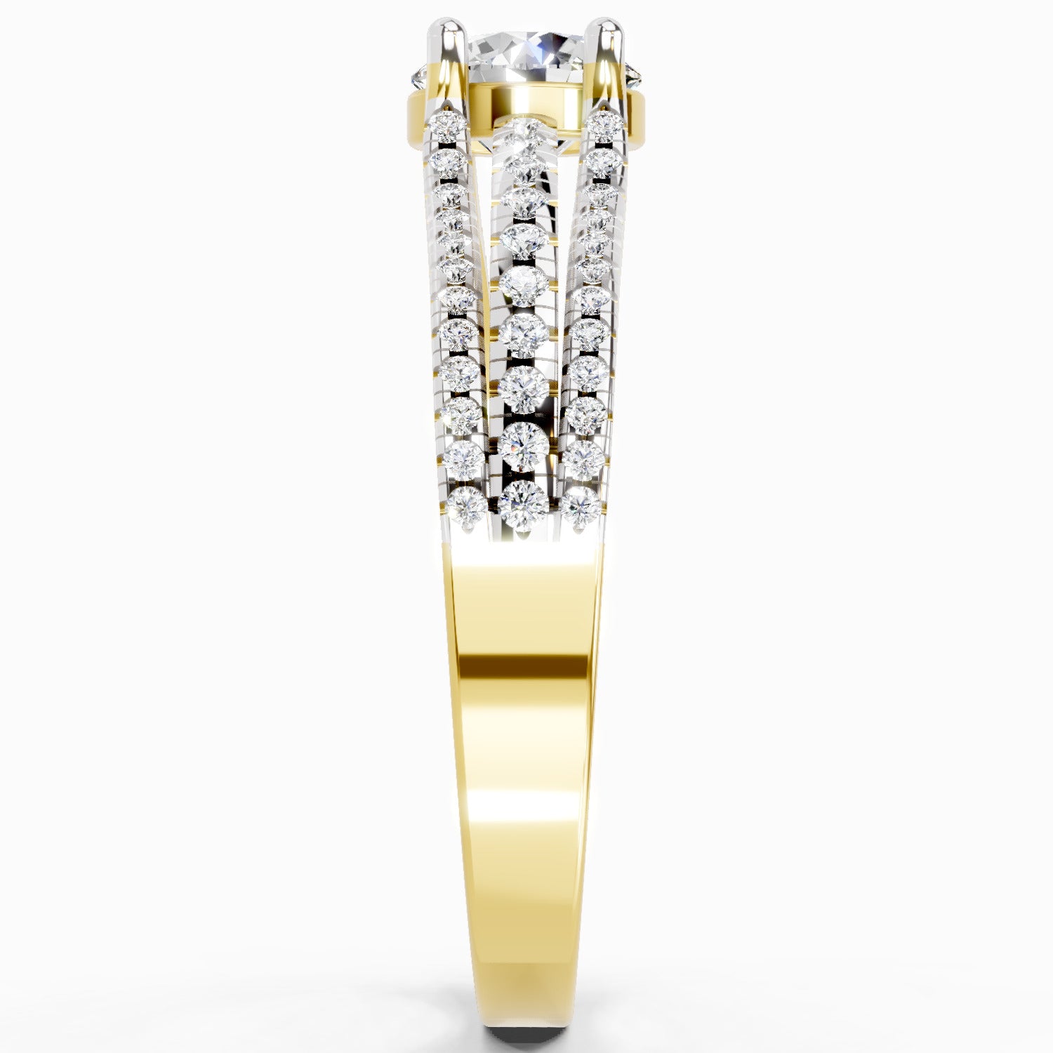 1.15 Carat Round Split Shank Ring