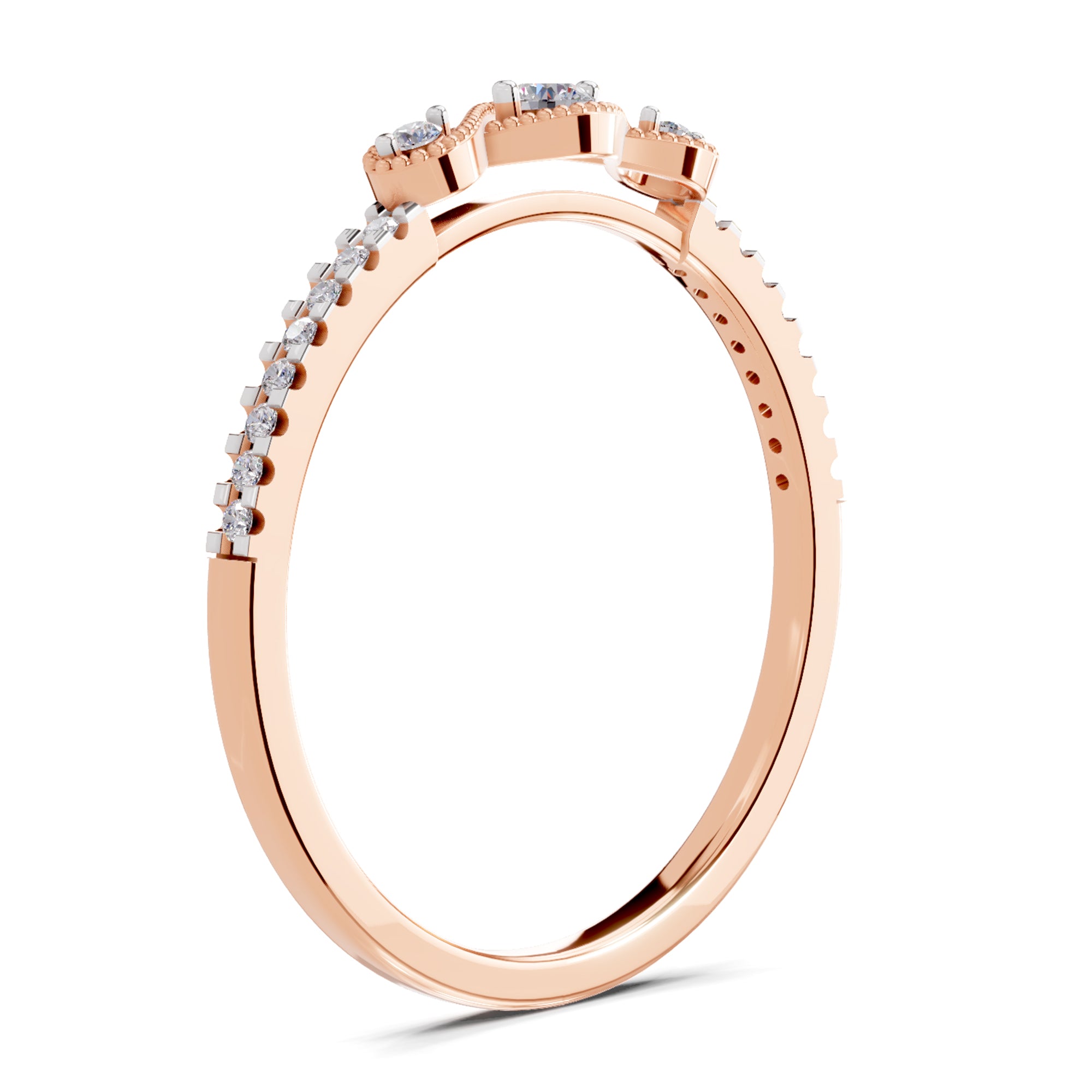 Sparkles 0.16 Ct Infinity Diamond Engagement Ring in 14K Gold