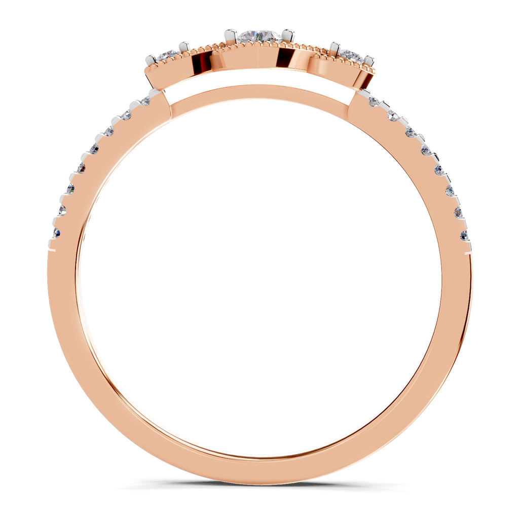 Sparkles 0.16 Ct Infinity Diamond Engagement Ring in 14K Gold