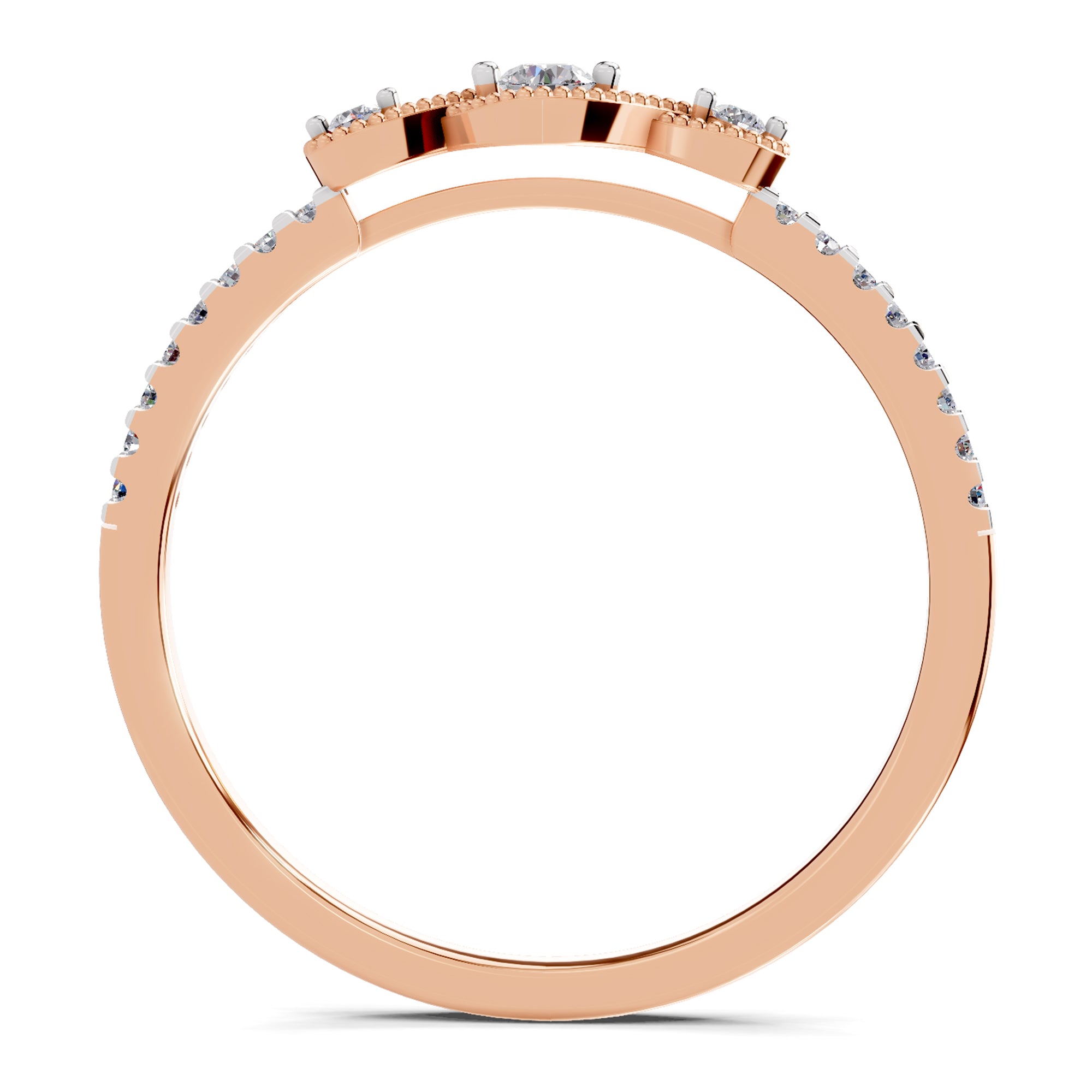 Sparkles 0.16 Ct Infinity Diamond Engagement Ring in 14K Gold