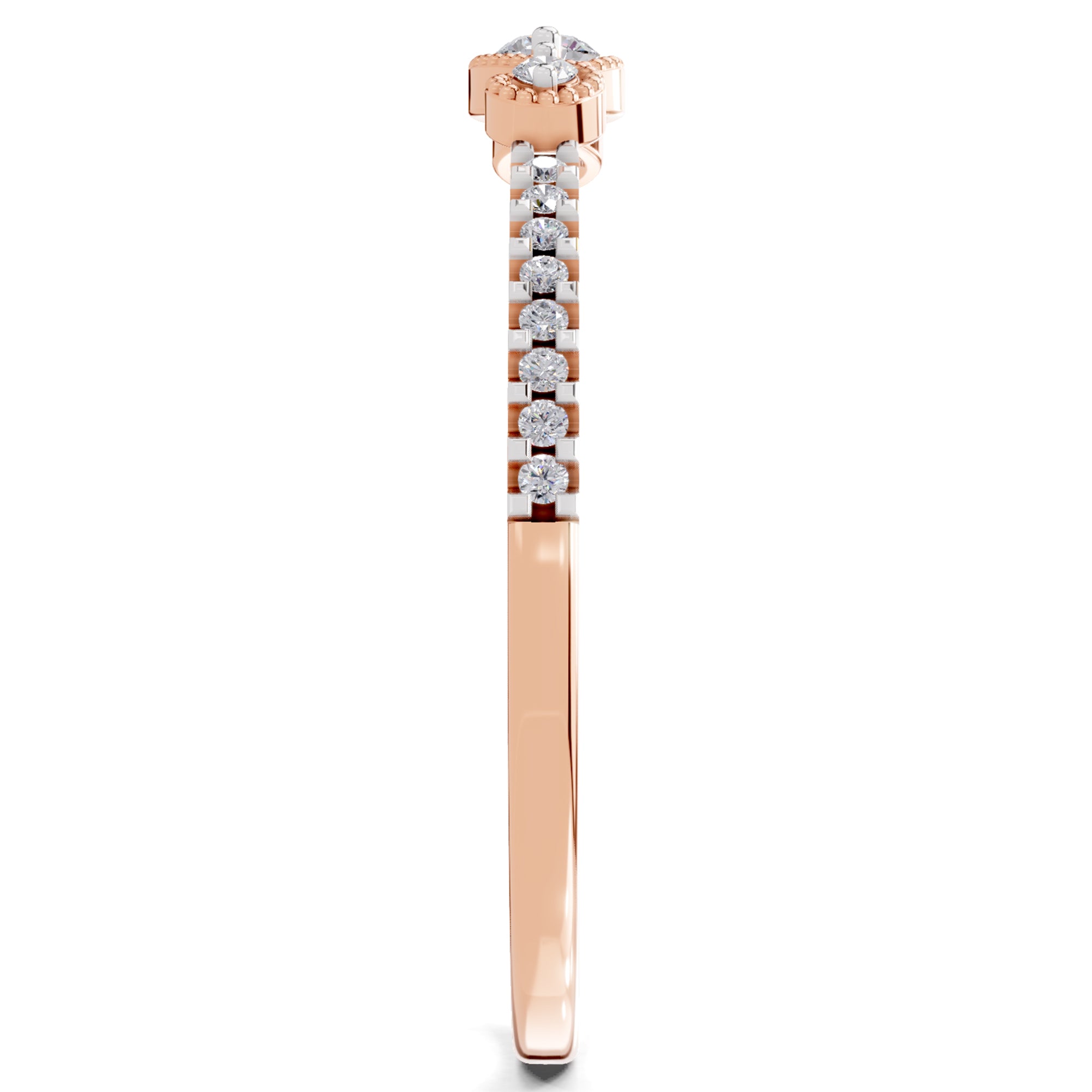 Sparkles 0.16 Ct Infinity Diamond Engagement Ring in 14K Gold