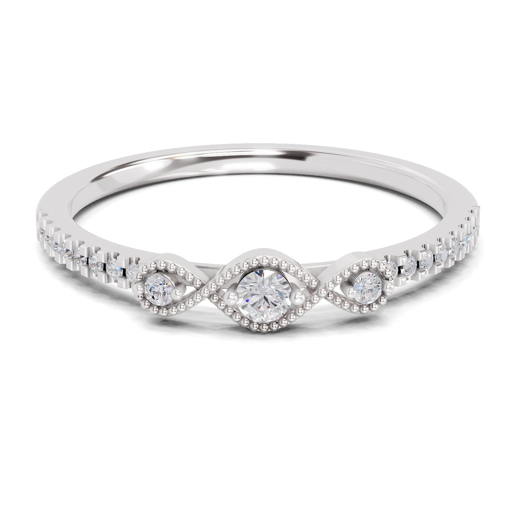 Sparkles 0.16 Ct Infinity Diamond Engagement Ring in 14K Gold
