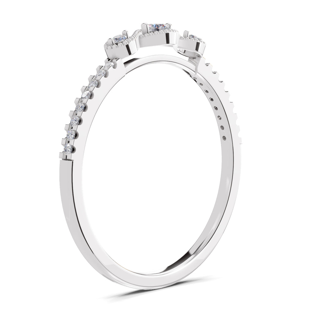 Sparkles 0.16 Ct Infinity Diamond Engagement Ring in 14K Gold