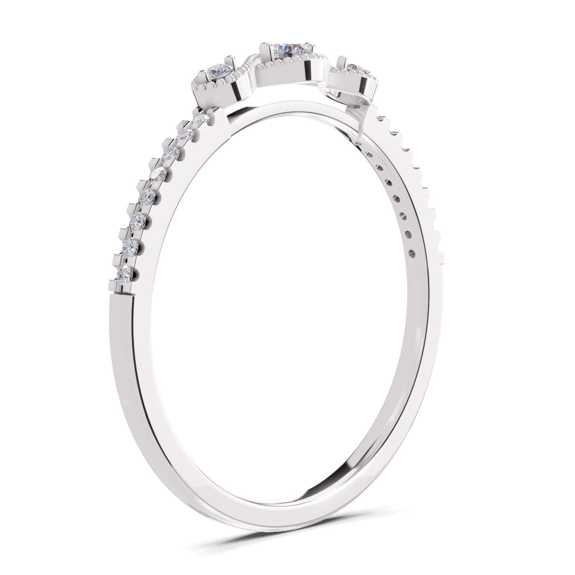 Sparkles 0.16 Ct Infinity Diamond Engagement Ring in 14K Gold