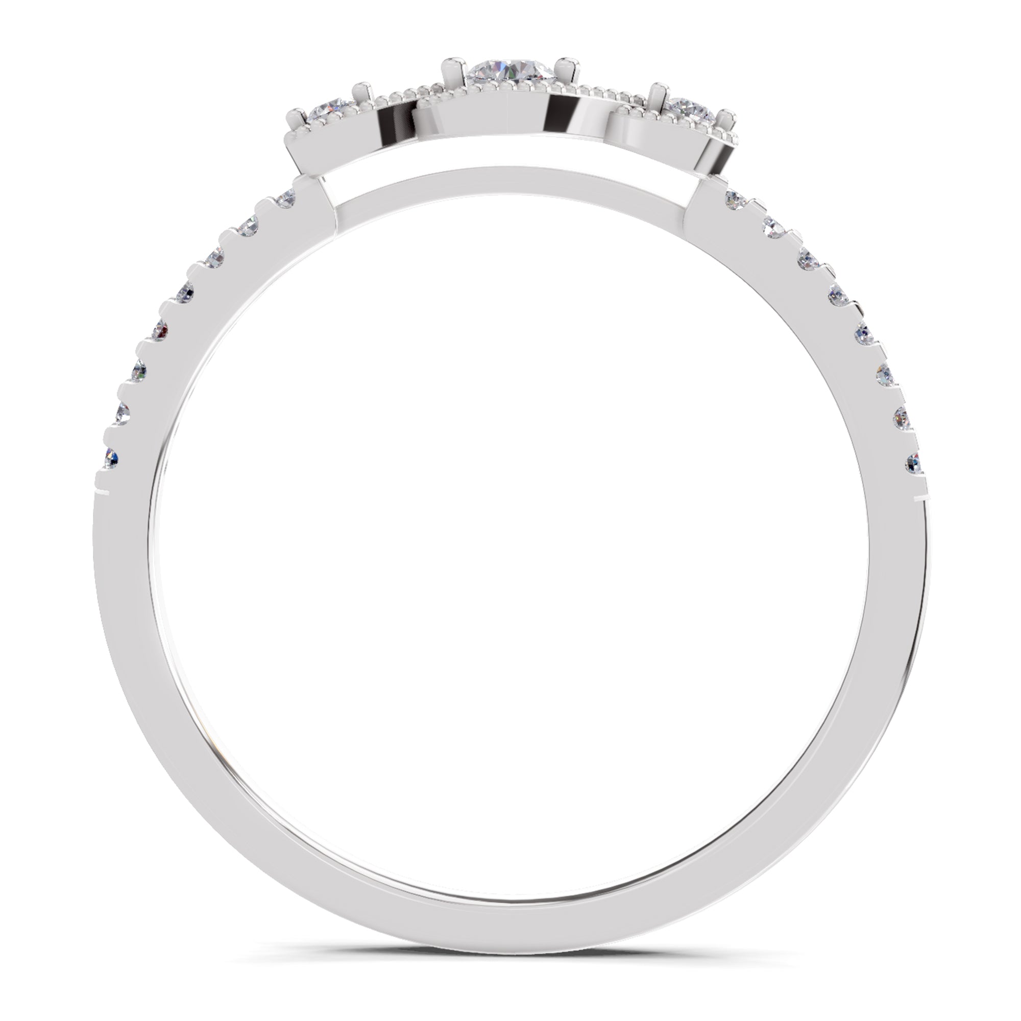 Sparkles 0.16 Ct Infinity Diamond Engagement Ring in 14K Gold