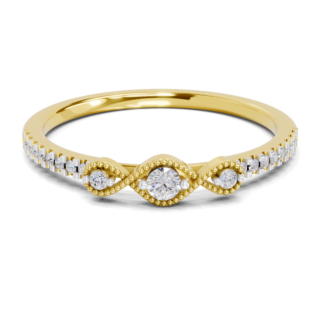 Sparkles 0.16 Ct Infinity Diamond Engagement Ring in 14K Gold