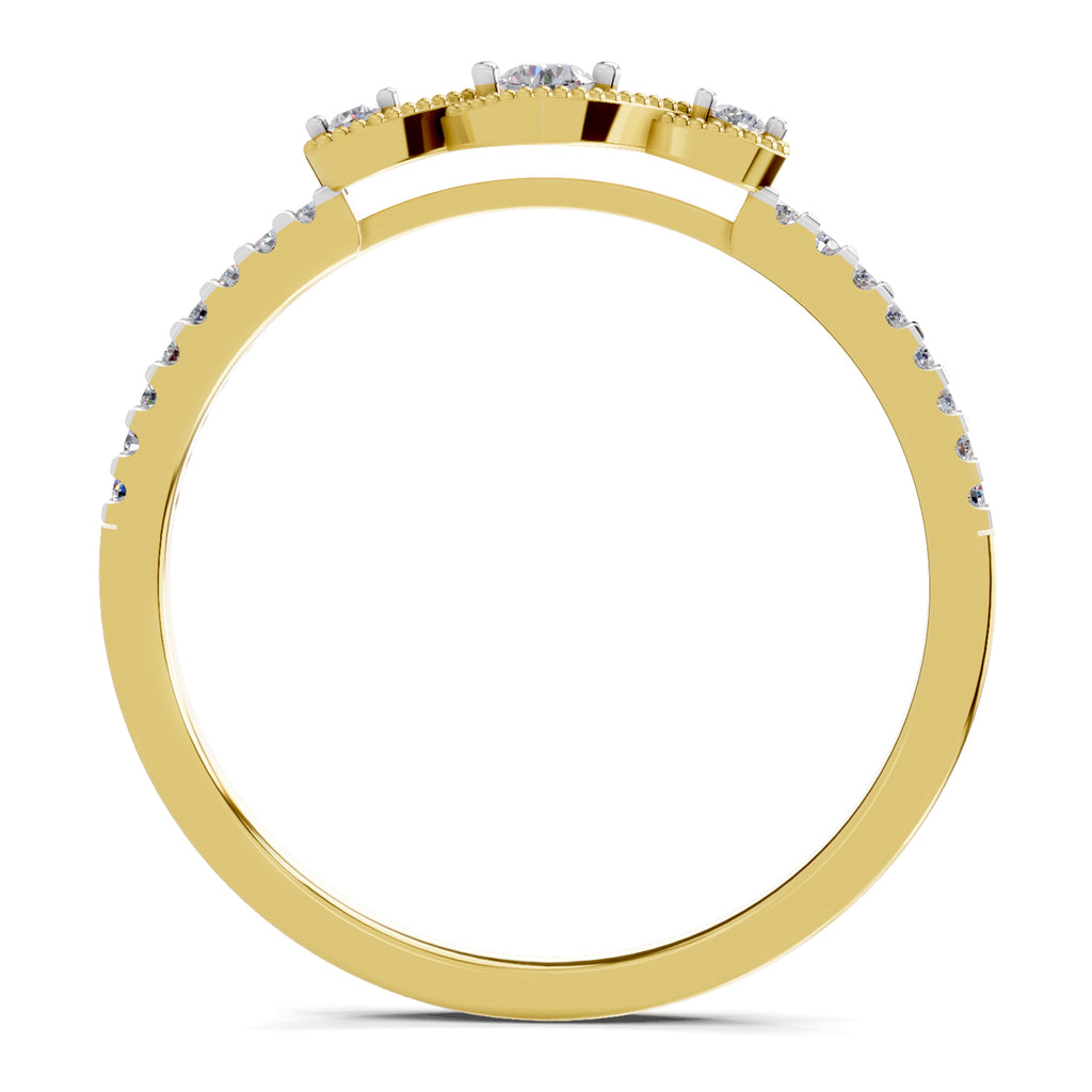 Sparkles 0.16 Ct Infinity Diamond Engagement Ring in 14K Gold