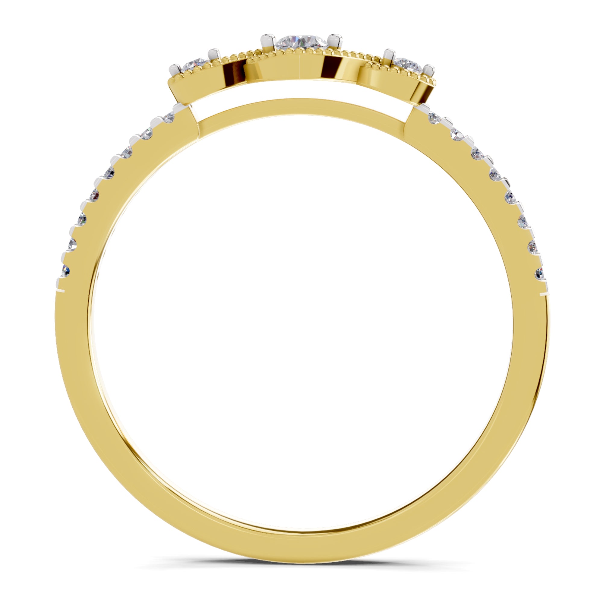 Sparkles 0.16 Ct Infinity Diamond Engagement Ring in 14K Gold
