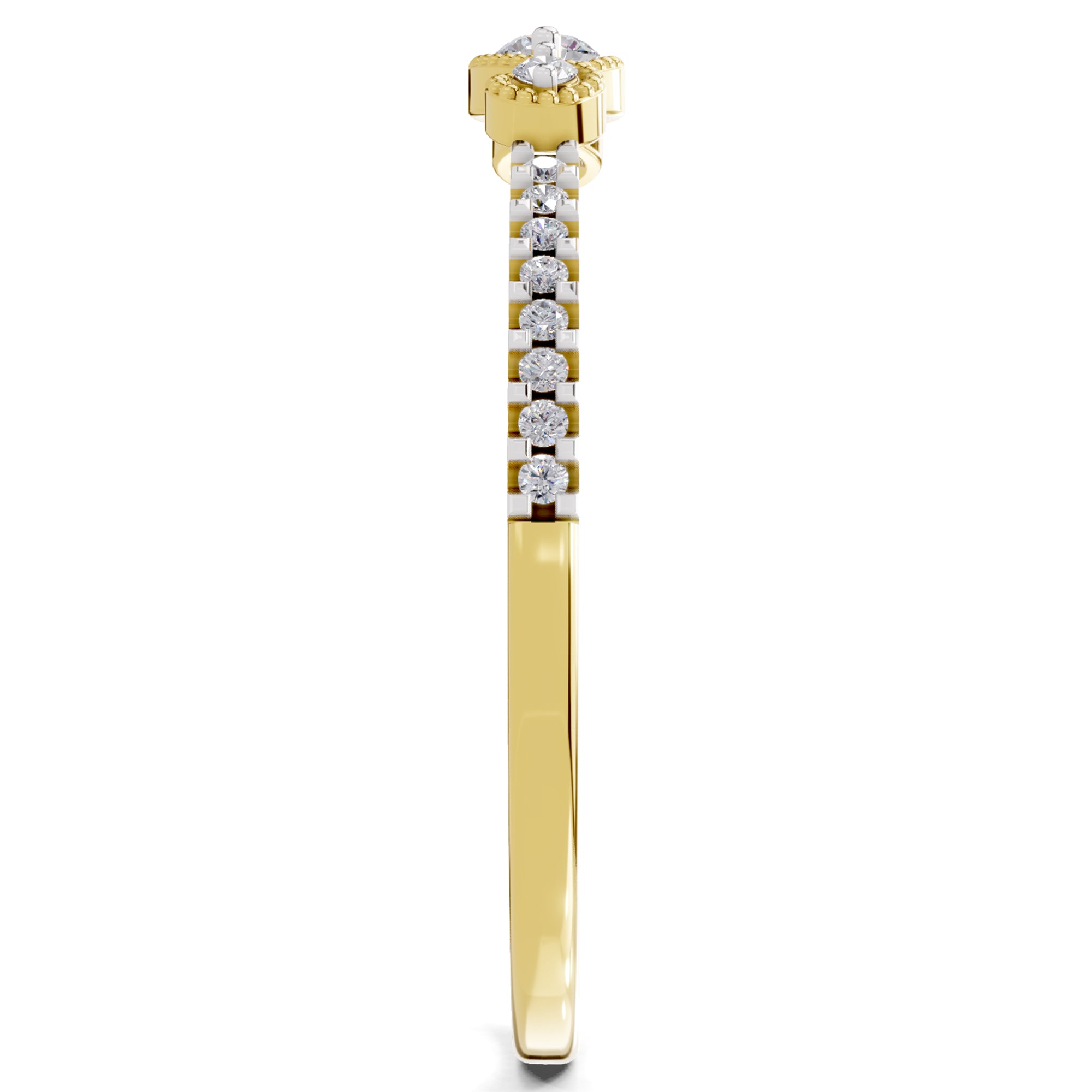 Sparkles 0.16 Ct Infinity Diamond Engagement Ring in 14K Gold