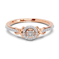 Sparkles 0.16 Ct Infinity Diamond Engagement Ring in 14K Gold