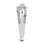 0.6 Carat Circle Halo Engagement Ring