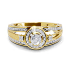 0.6 Carat Circle Halo Engagement Ring