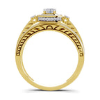 0.6 Carat Circle Halo Engagement Ring