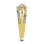 0.6 Carat Circle Halo Engagement Ring