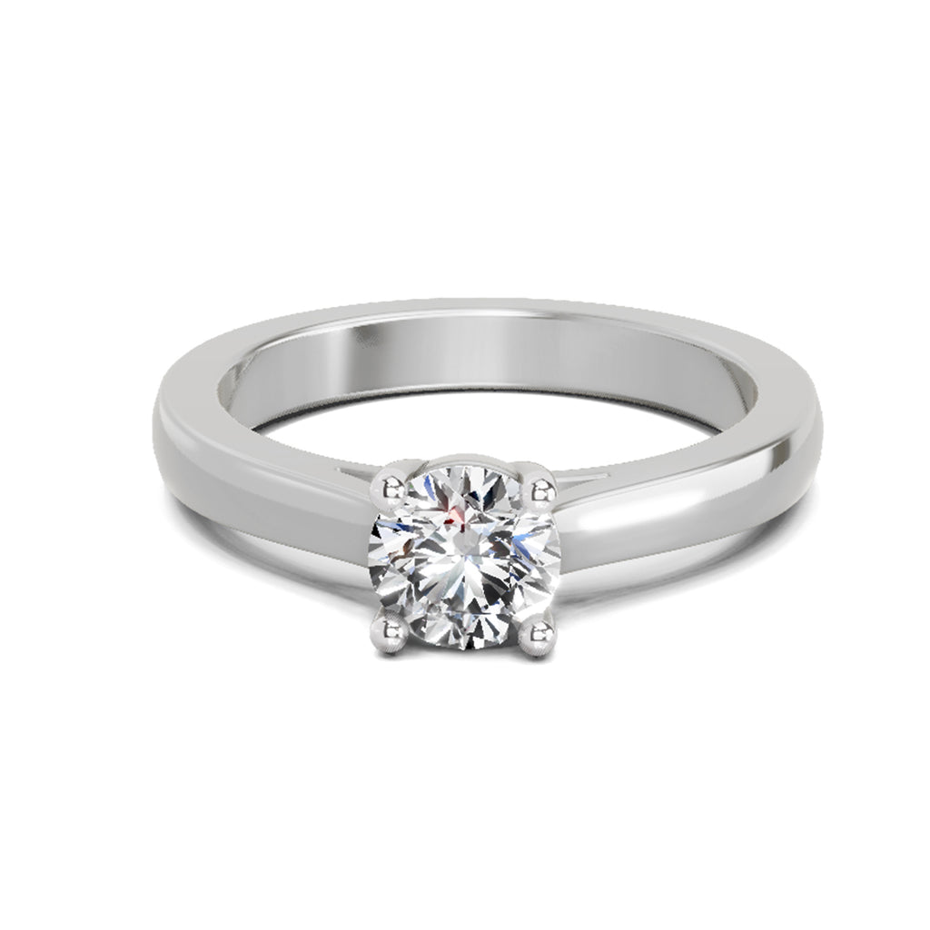 0.7 Carat Round Solitaire Ring FG VS Diamond