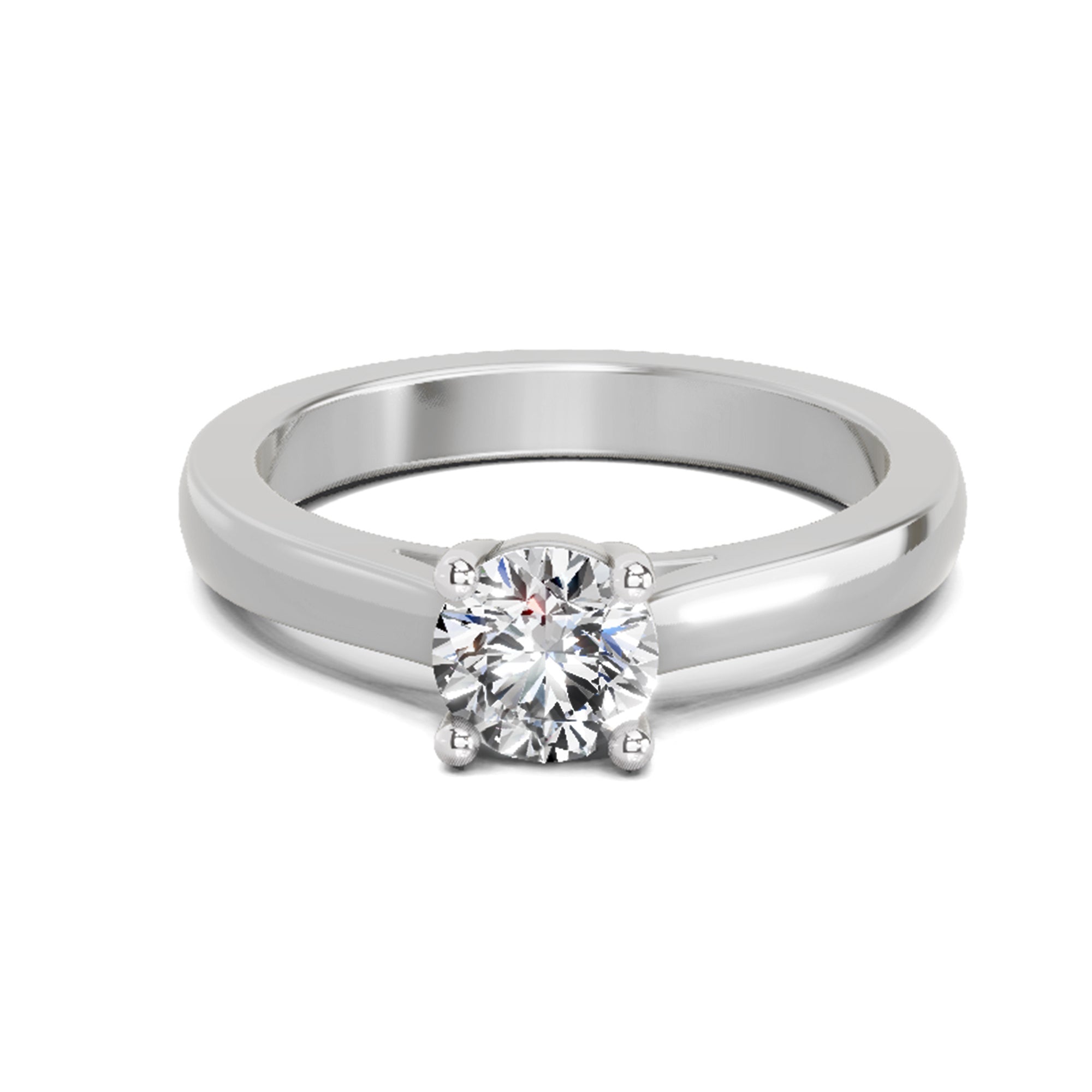 0.7 Carat Round Solitaire Ring FG VS Diamond
