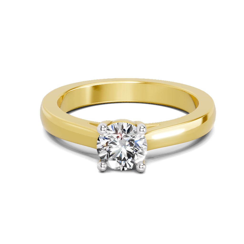 0.7 Carat Round Solitaire Ring FG VS Diamond