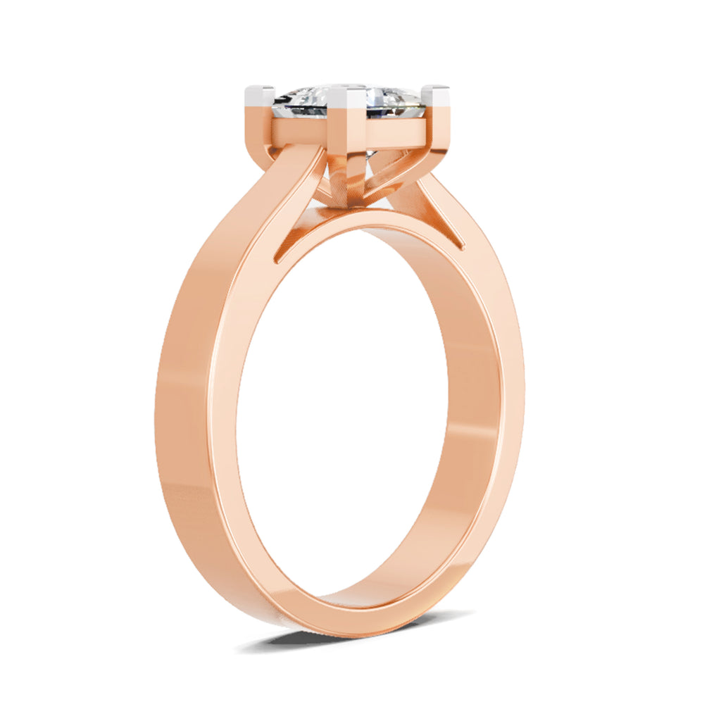 0.85 Carat Princess Cut Solitaire Ring FG VS Diamond