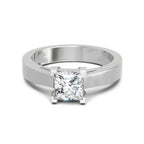 0.85 Carat Princess Cut Solitaire Ring FG VS Diamond