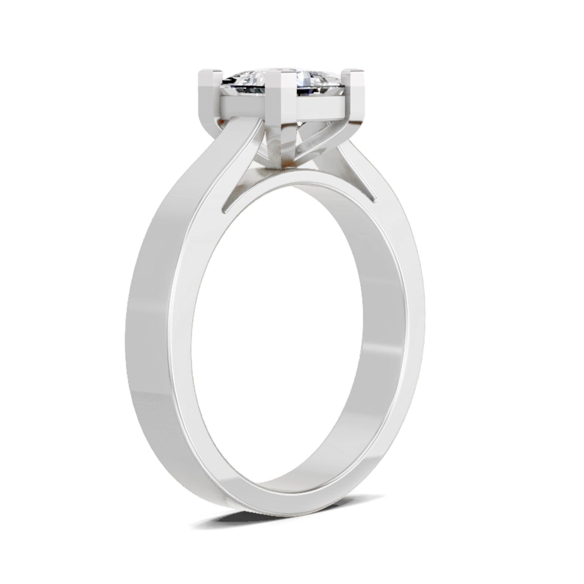 0.85 Carat Princess Cut Solitaire Ring FG VS Diamond