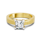 0.85 Carat Princess Cut Solitaire Ring FG VS Diamond