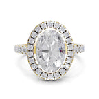 3.39 Carat Classic Oval Shape Halo Engagement Ring