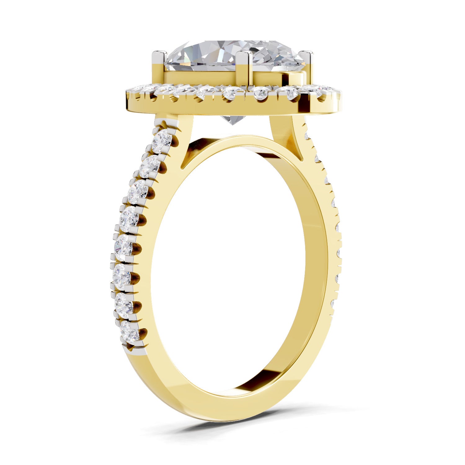 3.39 Carat Classic Oval Shape Halo Engagement Ring