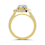 3.39 Carat Classic Oval Shape Halo Engagement Ring