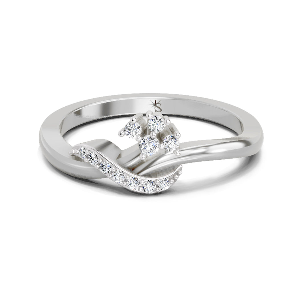 0.11 Carat Round Cluster Ring FG VS Diamond