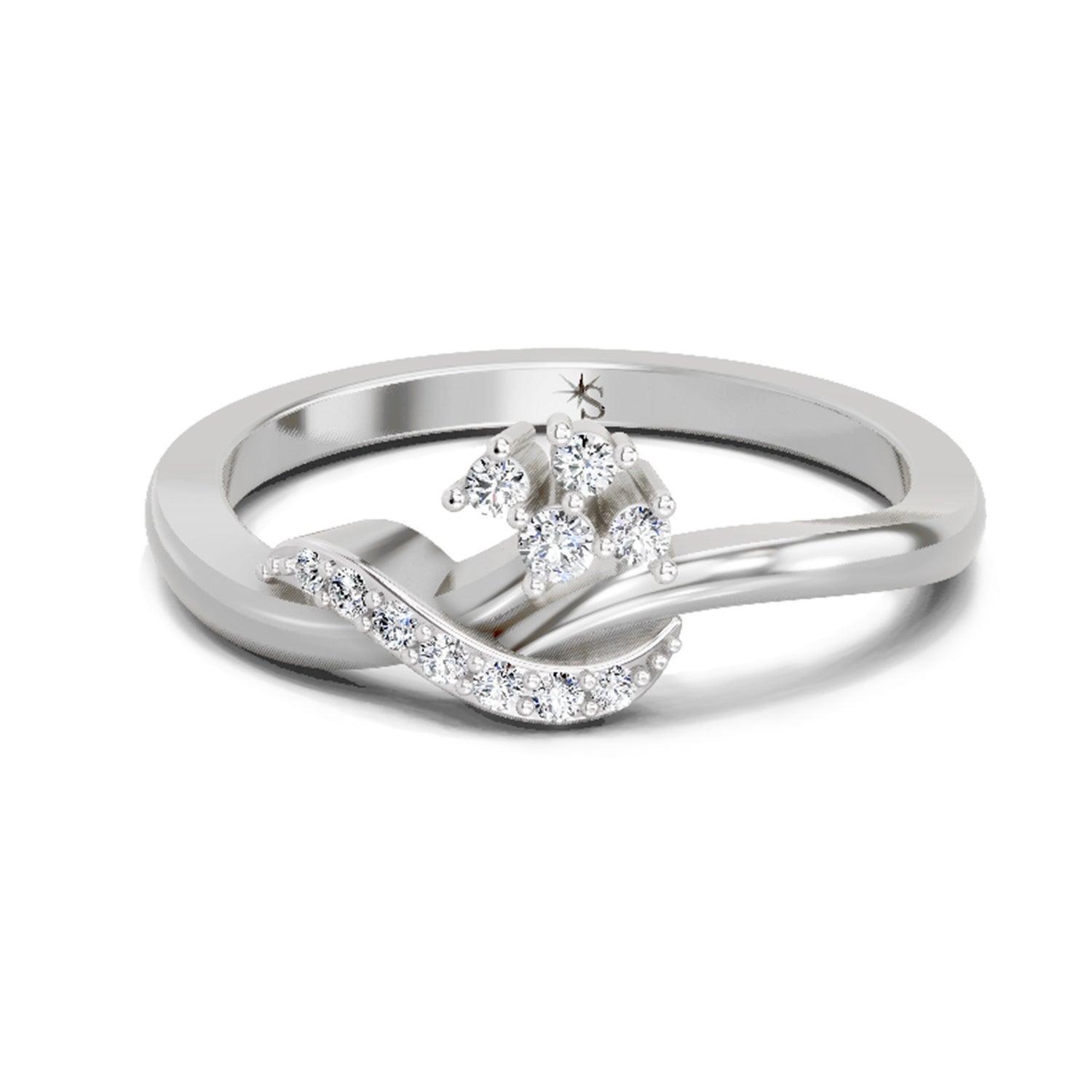 0.11 Carat Round Cluster Ring FG VS Diamond