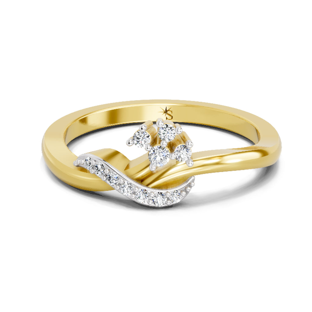 0.11 Carat Round Cluster Ring FG VS Diamond