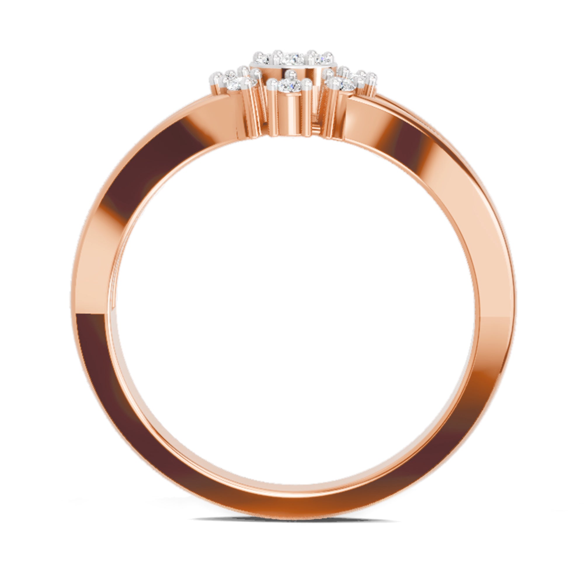 Sparkles 0.17 Ct Round Solitaire Diamond Ring in 14K Gold