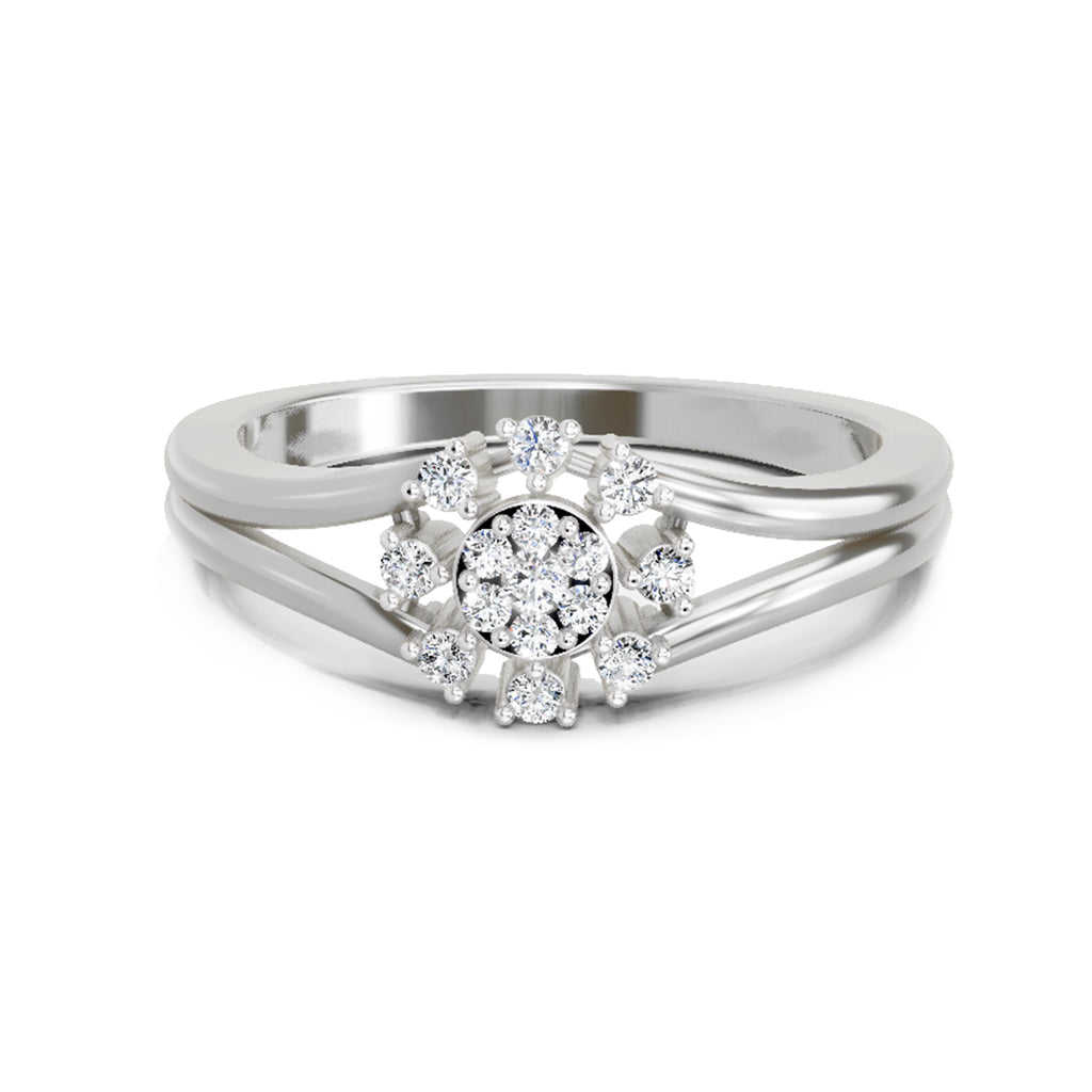 Sparkles 0.17 Ct Round Solitaire Diamond Ring in 14K Gold