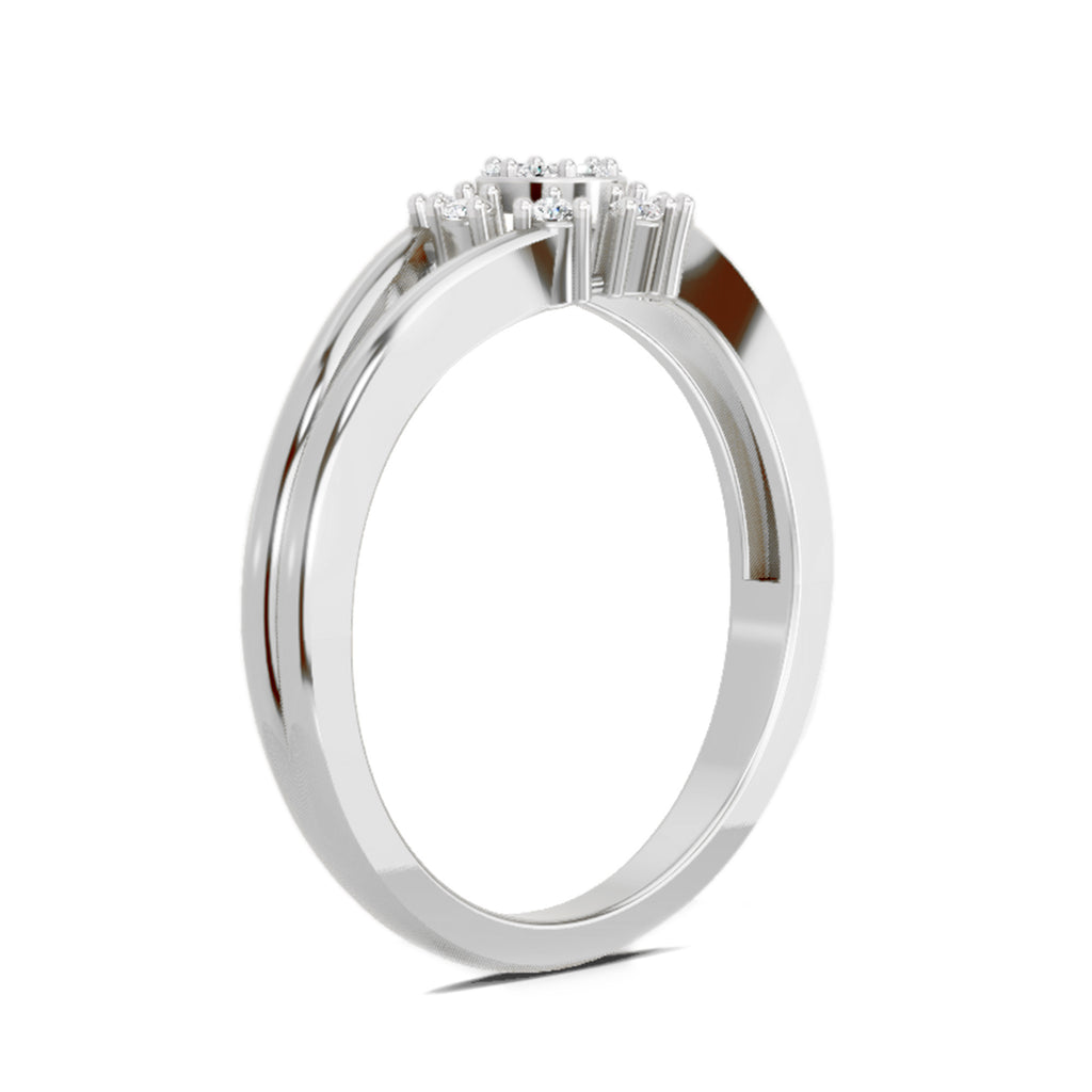 Sparkles 0.17 Ct Round Solitaire Diamond Ring in 14K Gold