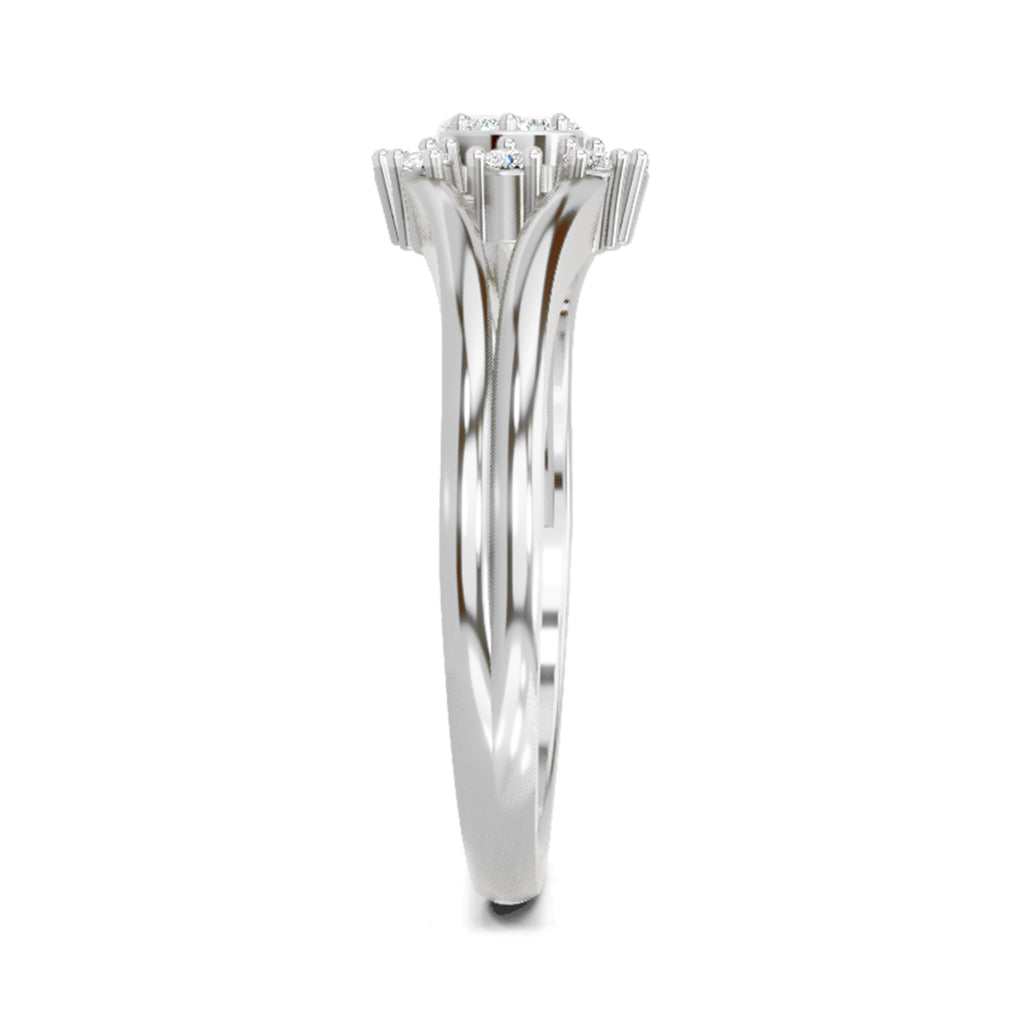 Sparkles 0.17 Ct Round Solitaire Diamond Ring in 14K Gold
