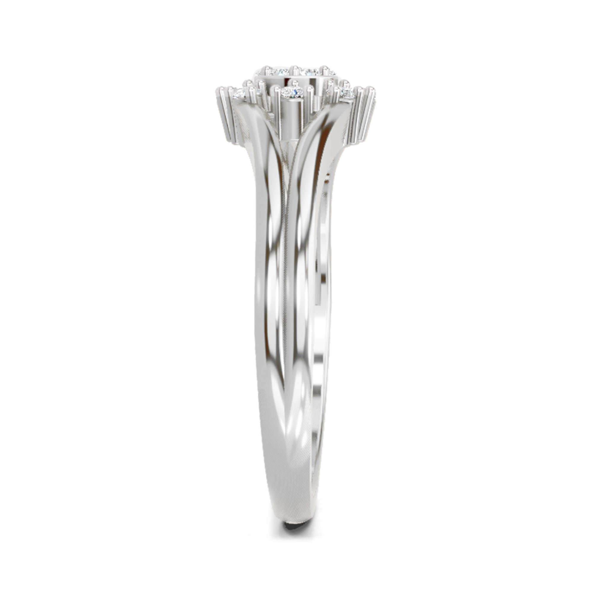 Sparkles 0.17 Ct Round Solitaire Diamond Ring in 14K Gold