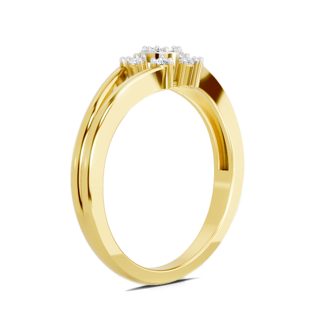 Sparkles 0.17 Ct Round Solitaire Diamond Ring in 14K Gold