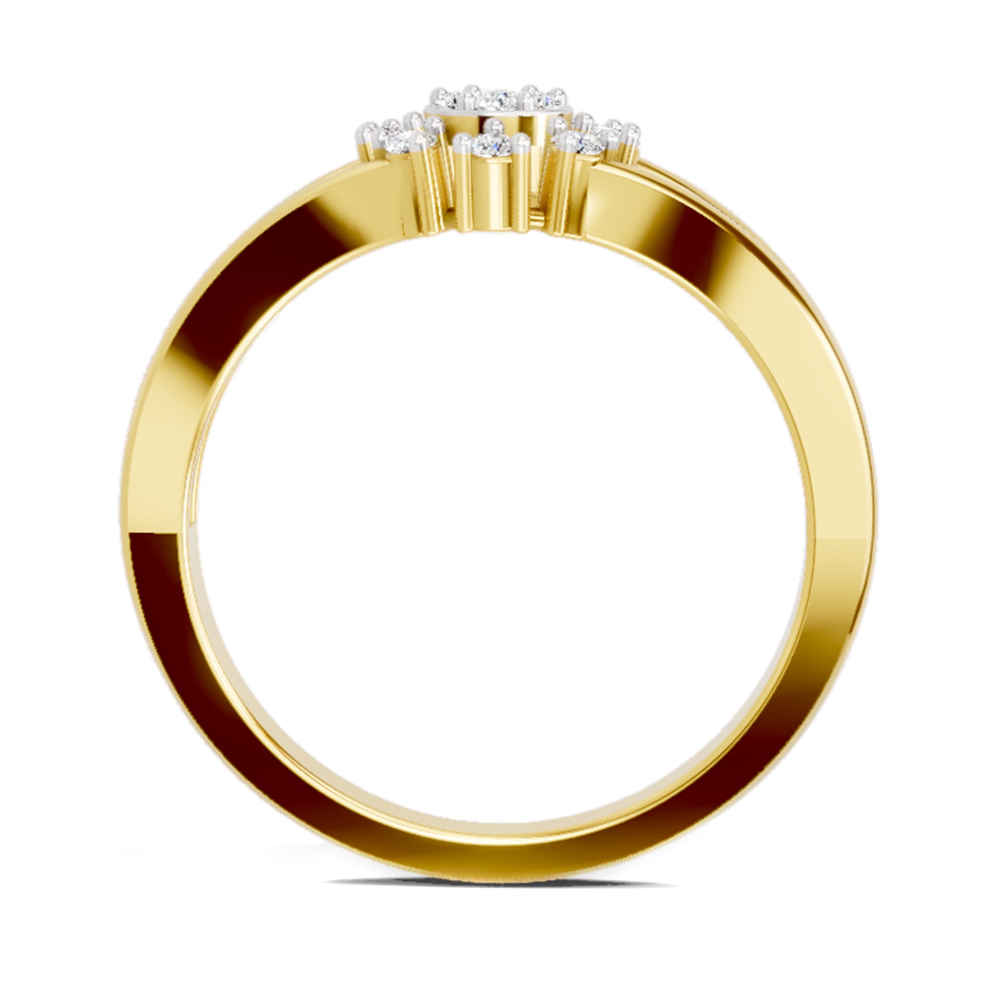 Sparkles 0.17 Ct Round Solitaire Diamond Ring in 14K Gold