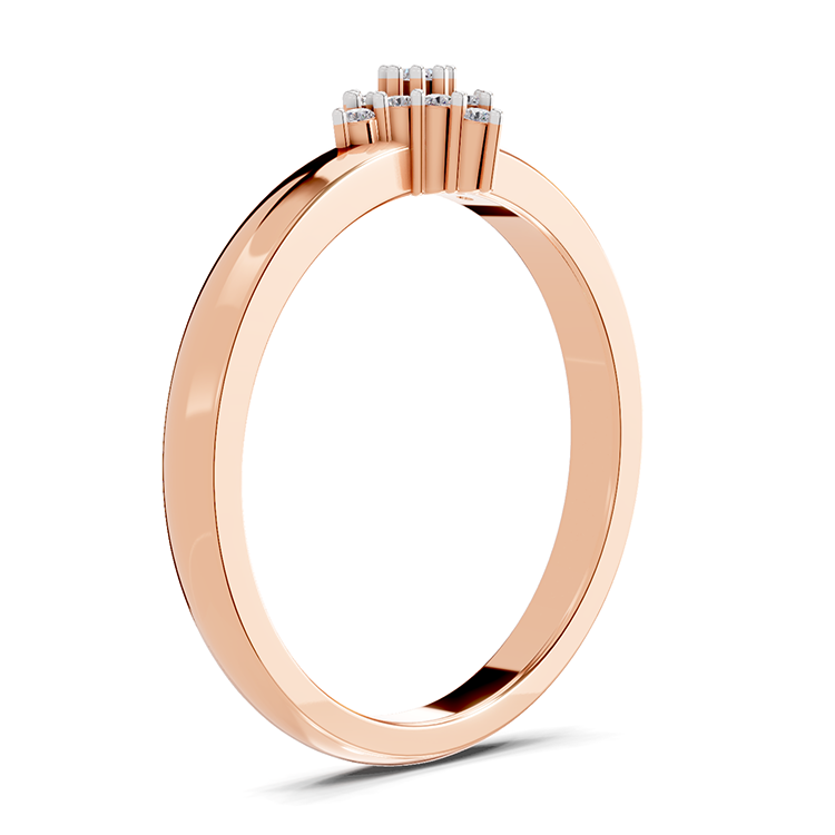 0.12 Carat Diamond Kite Cluster Promise Engagement Ring