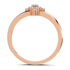 0.12 Carat Diamond Kite Cluster Promise Engagement Ring