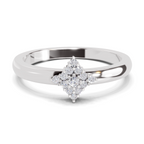 0.12 Carat Diamond Kite Cluster Promise Engagement Ring
