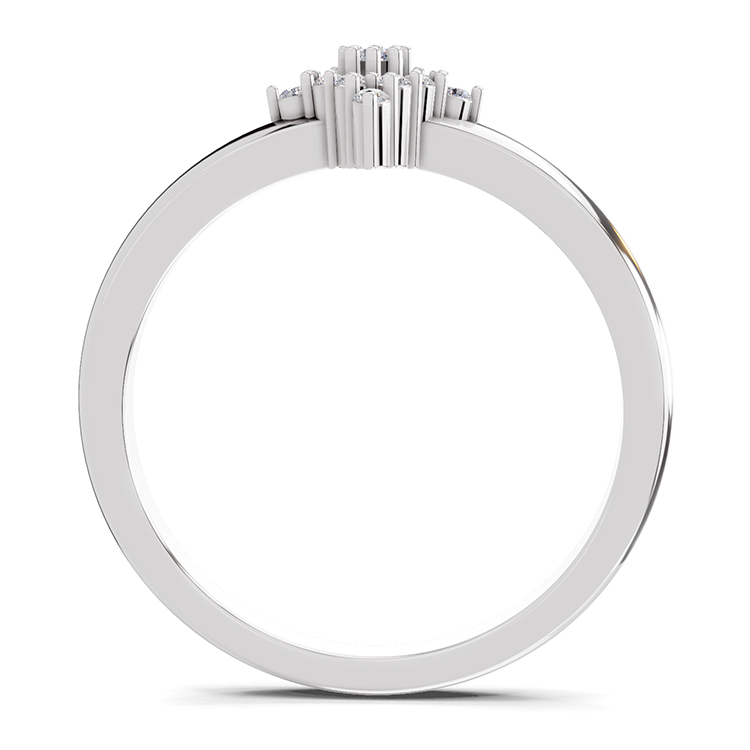 0.12 Carat Diamond Kite Cluster Promise Engagement Ring