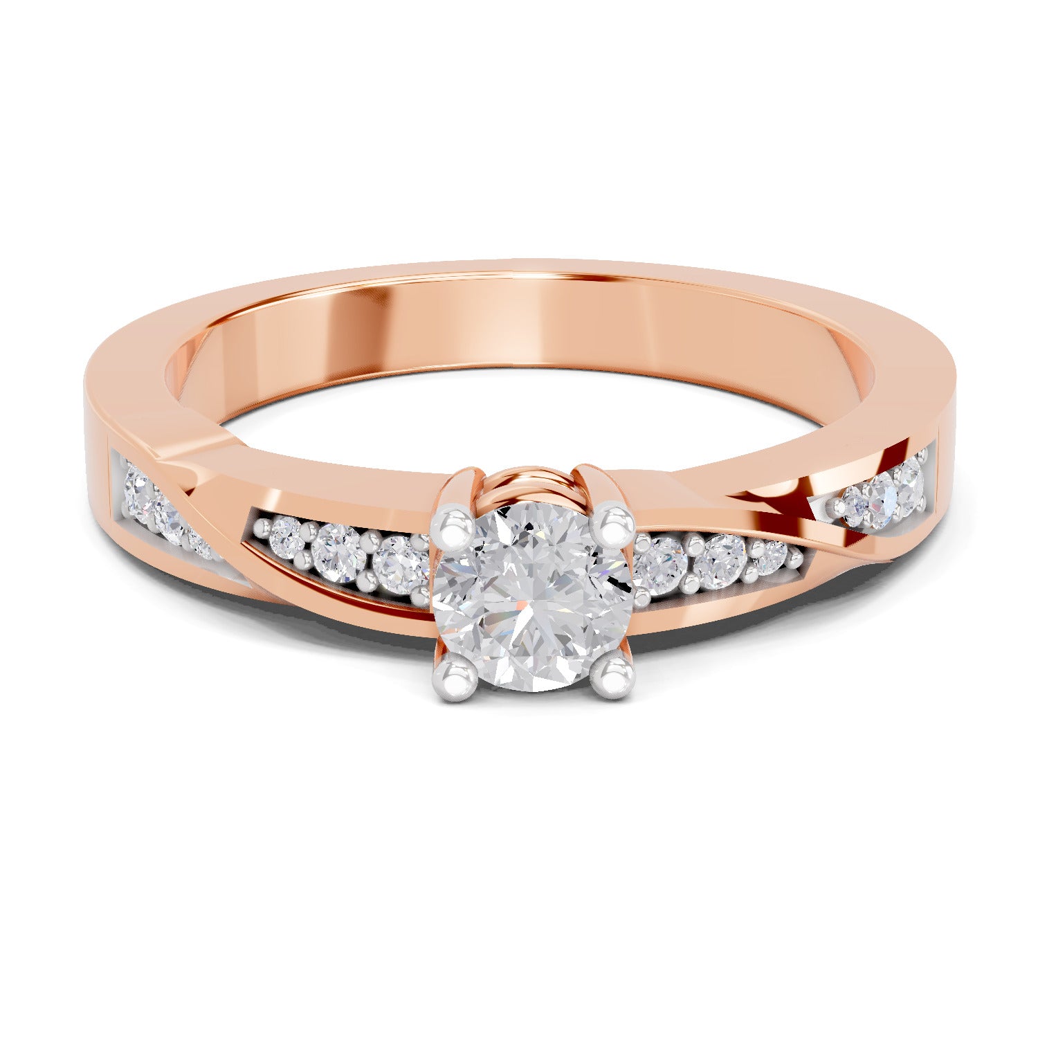 0.12 Carat Diamond Kite Cluster Promise Engagement Ring