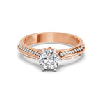 0.96 Carat Round Solitaire Ring FG VS Diamond