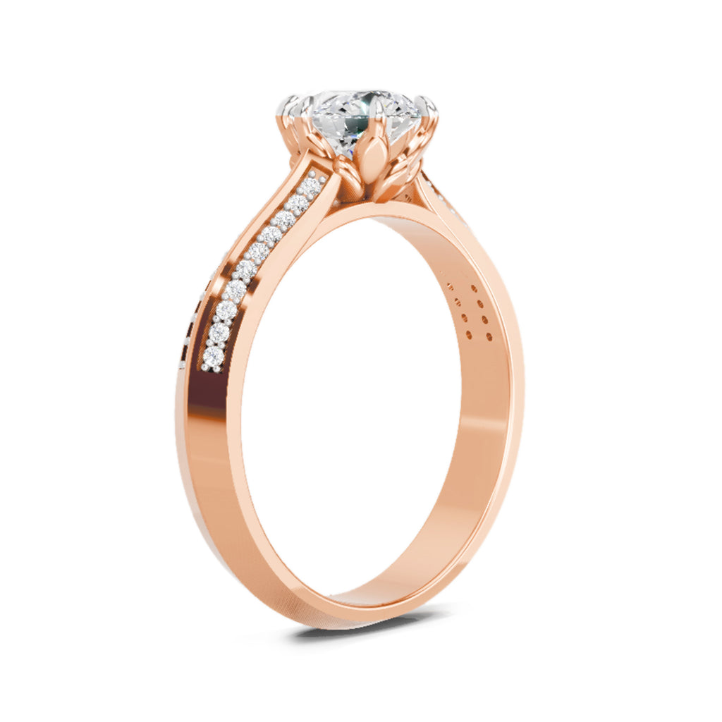 0.96 Carat Round Solitaire Ring FG VS Diamond