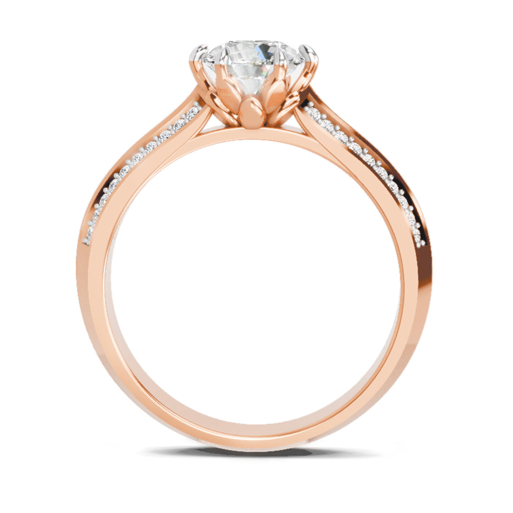 0.96 Carat Round Solitaire Ring FG VS Diamond
