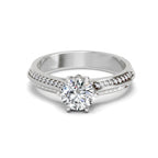 0.96 Carat Round Solitaire Ring FG VS Diamond